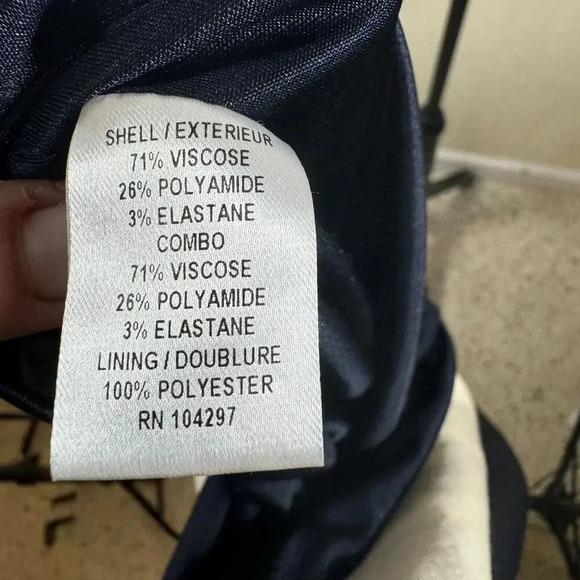 Milly Of New York Womens Mini Dress Nvy Blue/White Long Sleeve Color Block Sz M - Picture 7 of 8